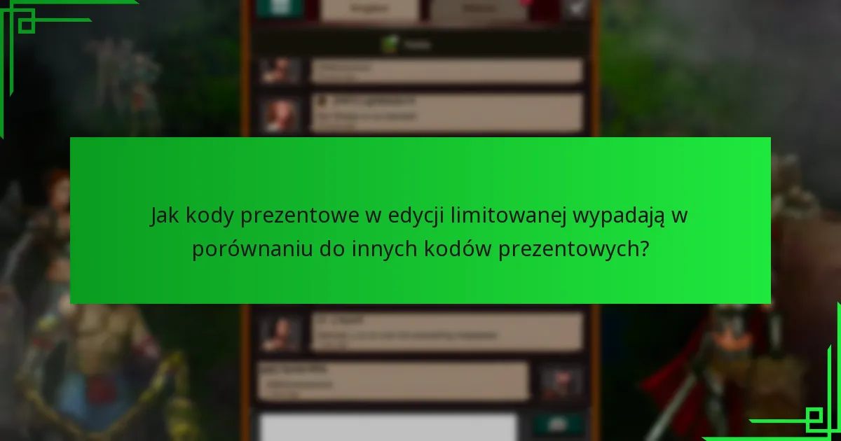 Jaki jest proces realizacji kodów prezentowych w edycji limitowanej?
